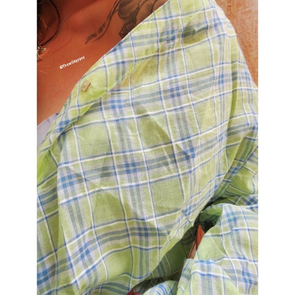 Vintage pastel lightweight oversized flannel π - Picture 5 of 6